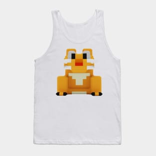 Orange Kitty Tank Top